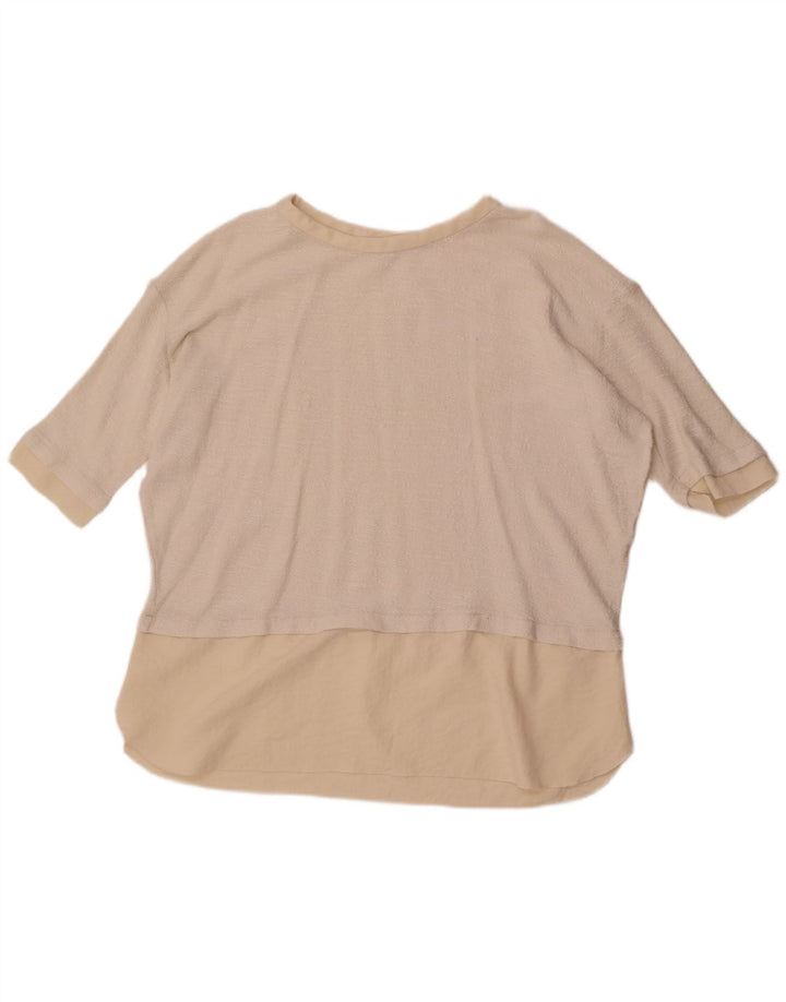 Zara Womens Oversized T-Shirt Top UK 16 Large White