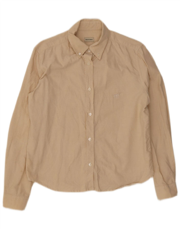 Henry Cottons Womens Shirt IT 48 XL Beige Cotton