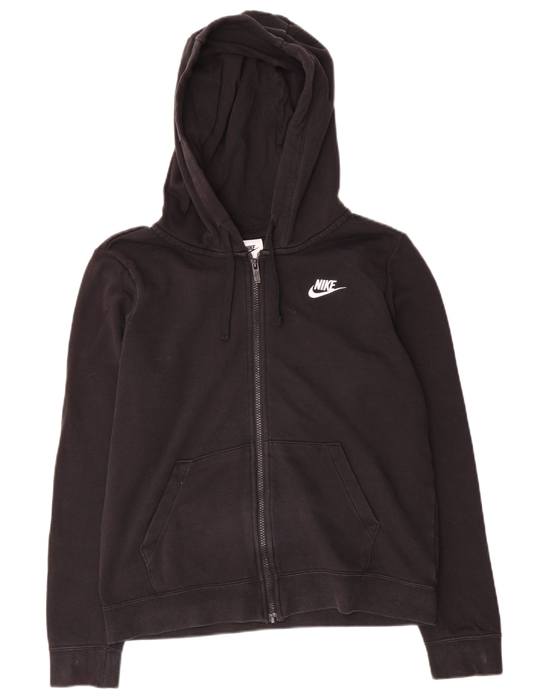 Nike Womens Oversized Zip Hoodie Sweater UK 10 Small Black