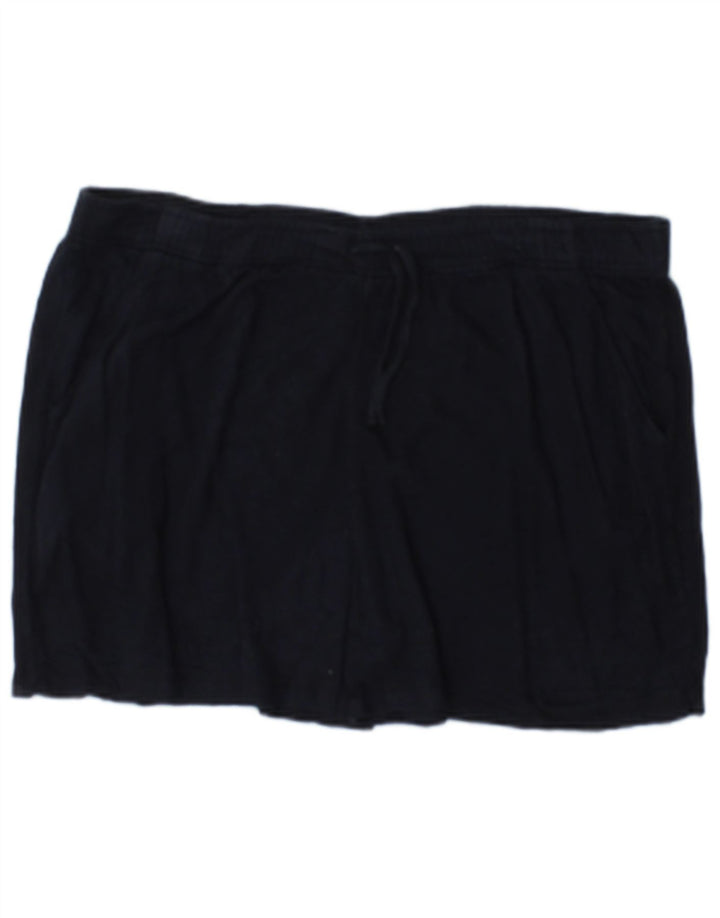Marks & Spencer Womens Sport Shorts UK 12 Medium Navy Blue Cotton