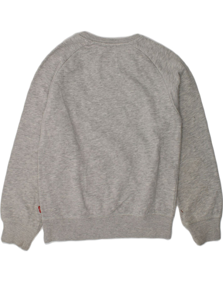 LEVI'S Girls Graphic Sweatshirt Jumper 8-9 Years Medium Grey Cotton | Vintage Levi's | Thrift | Second-Hand Levi's | Used Clothing | Messina Hembry 