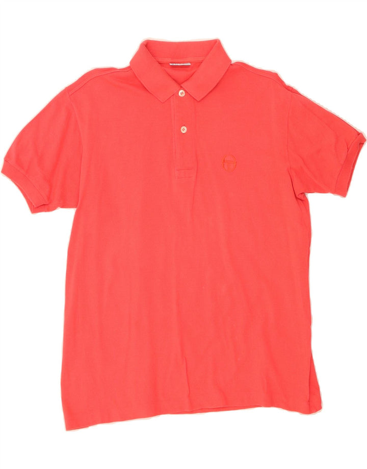 SERGIO TACCHINI Mens Polo Shirt Medium Red Cotton Vintage Sergio Tacchini and Second-Hand Sergio Tacchini from Messina Hembry 