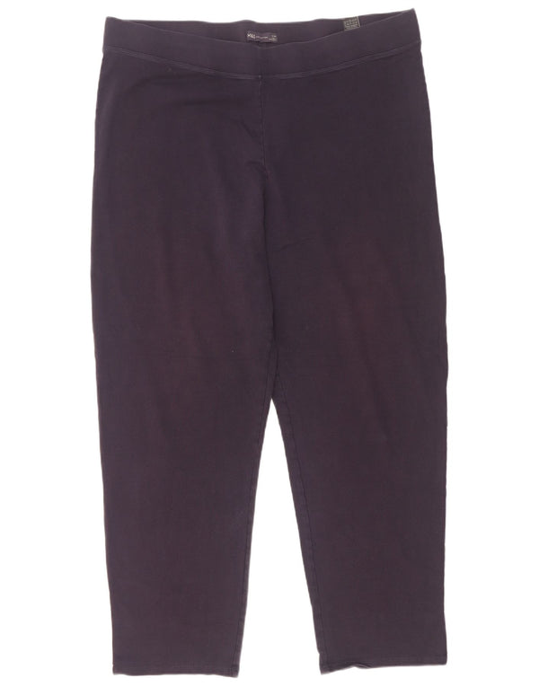 Leggings femininos Marks & Spencer UK 22 3XL algodão azul marinho