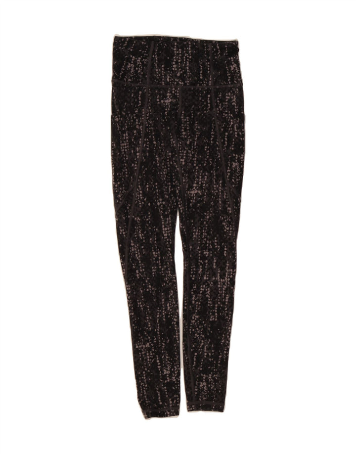 ATHLETA Womens Leggings UK 2 2XS  Grey Spotted Polyester Vintage Athleta and Second-Hand Athleta from Messina Hembry 