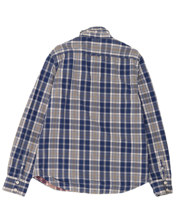 Camicia da uomo Superdry 2XL in cotone a quadri blu