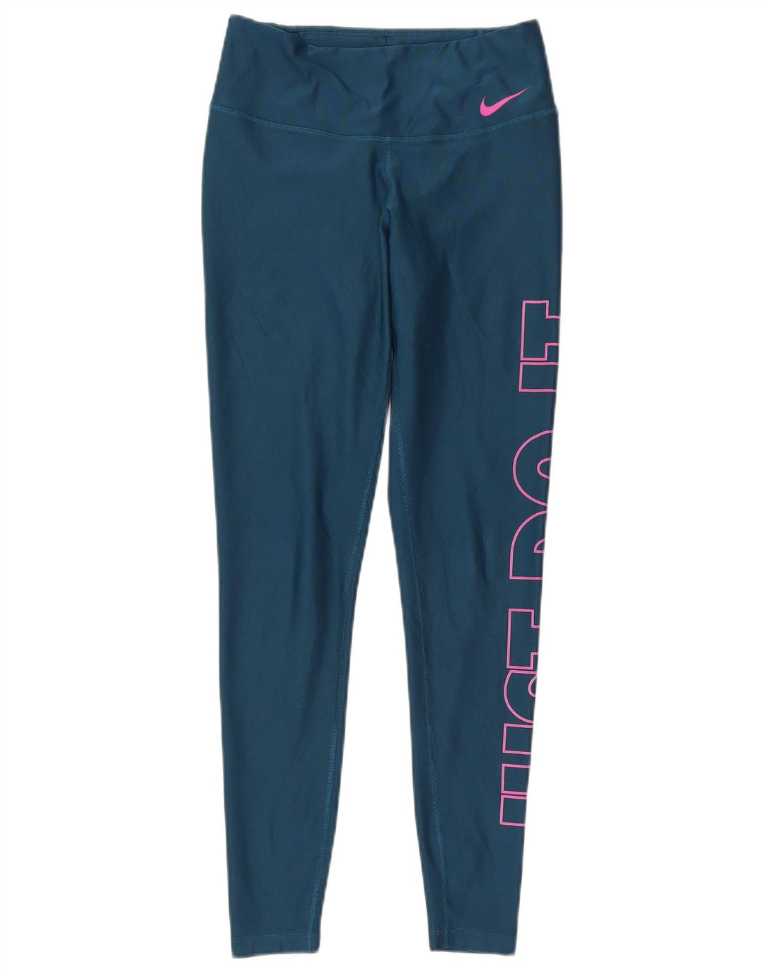 Nike Womens Dri Fit Graphic Leggings UK 6 XS  Blue Polyester