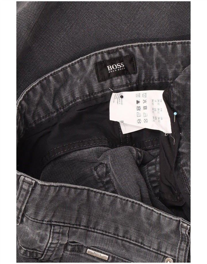 Hugo Boss Mens Slim Jeans W36 L32 Grey Cotton