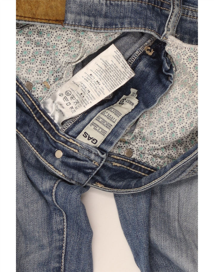 Gas Womens Straight Jeans W33 L27 Blue Cotton