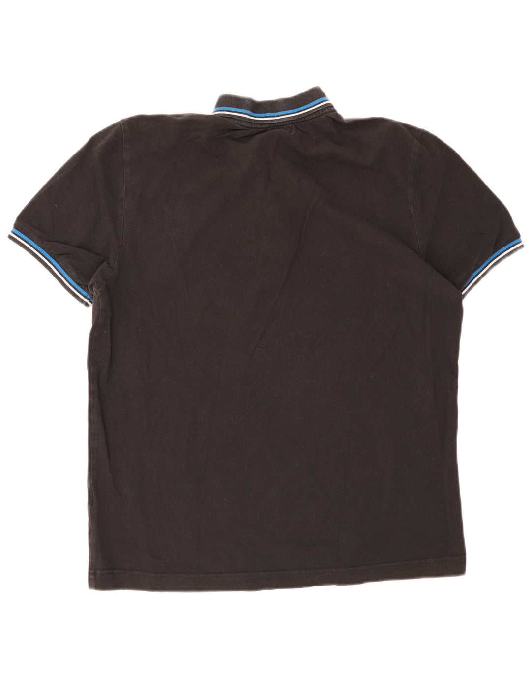 Kappa Mens Polo Shirt Large Black Striped
