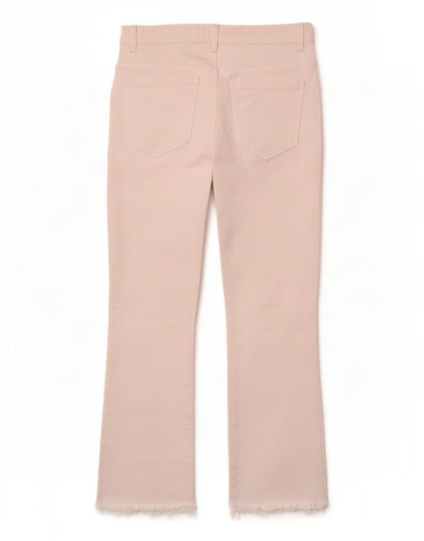 Zara Womens Crop Bootcut Jeans EU 38 Small W28 L26 White Bomuld