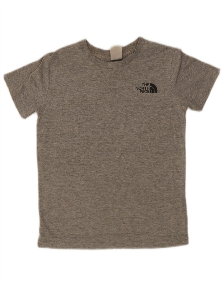 The North Face Boys Graphic T-Shirt Top 9-10 Years Medium Grey Flecked