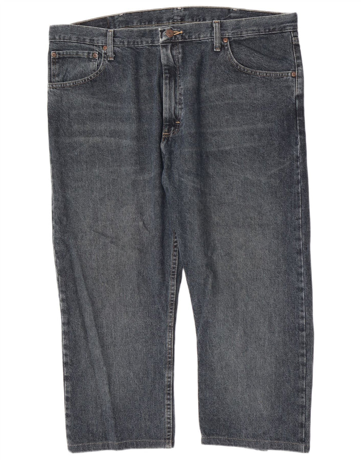 Wrangler Mens Straight Jeans W40 L23 Navy Blue Cotton