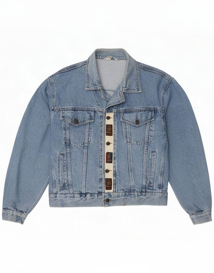 Wampum Mens Denim Jacket UK 40 Large Blue