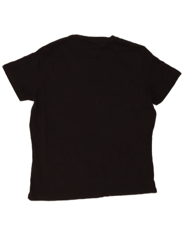 Tommy Hilfiger Herre Grafisk T-Shirt Top XL Sort Bomuld