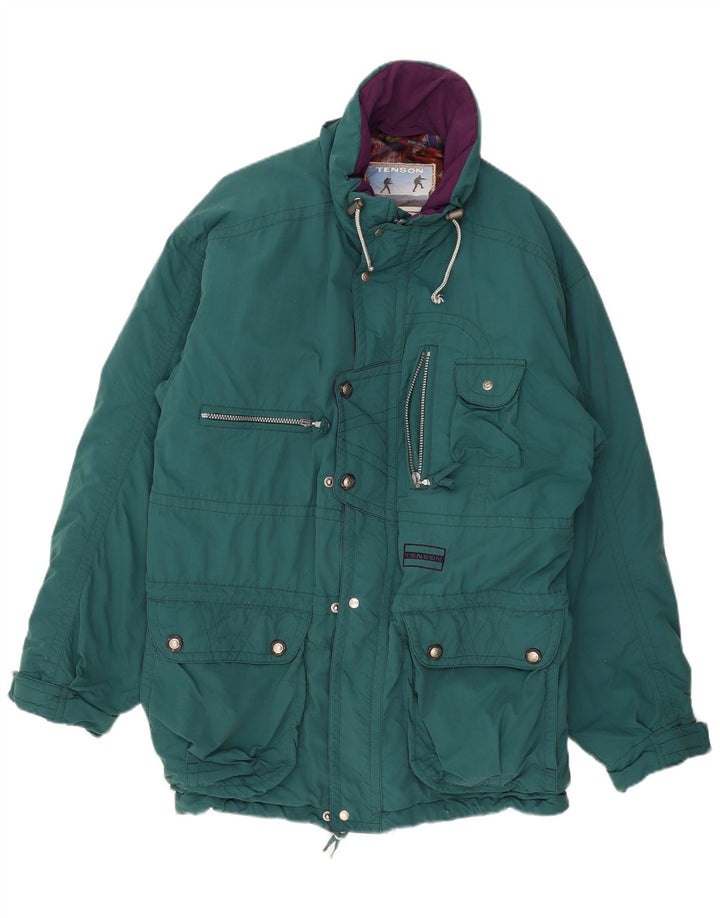 Tenson Mens Hooded Ski Jacket UK 42 XL Green