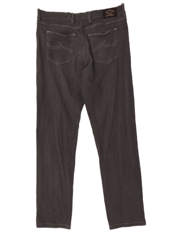 Paul & Shark Pantalones informales ajustados para hombre EU 50 Large W34 L31 Algodón gris