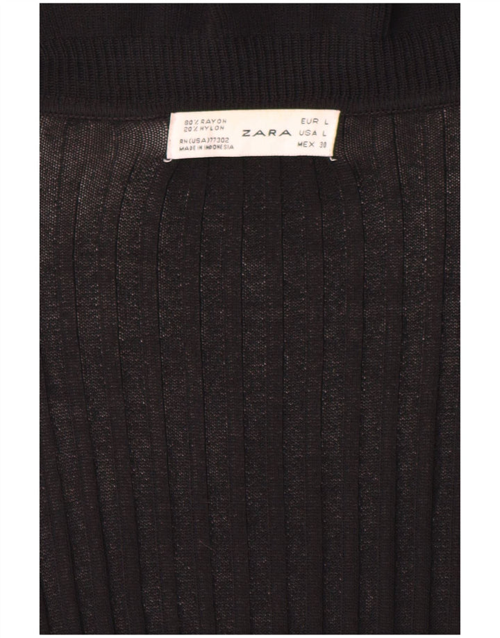 Zara Cardigan ouvert pour femme UK 16 Large Noir