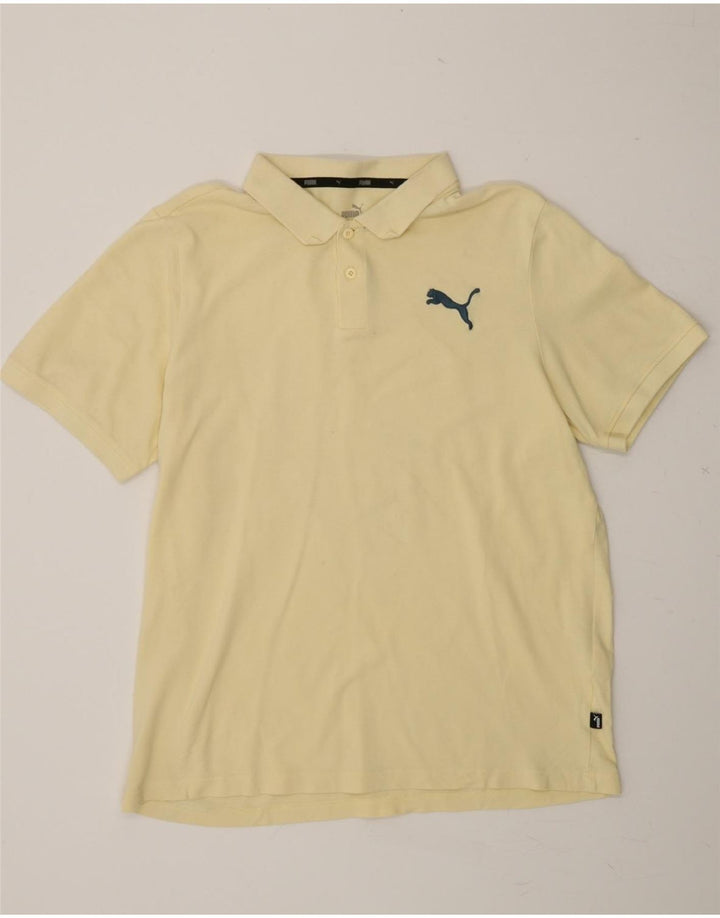 PUMA Mens Polo Shirt Large Off White Vintage Puma and Second-Hand Puma from Messina Hembry 