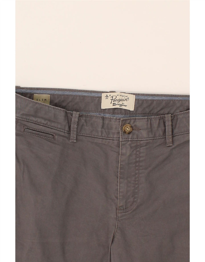 PENGUIN Mens Straight Chino Trousers W30 L33 Grey Cotton Vintage Penguin and Second-Hand Penguin from Messina Hembry 