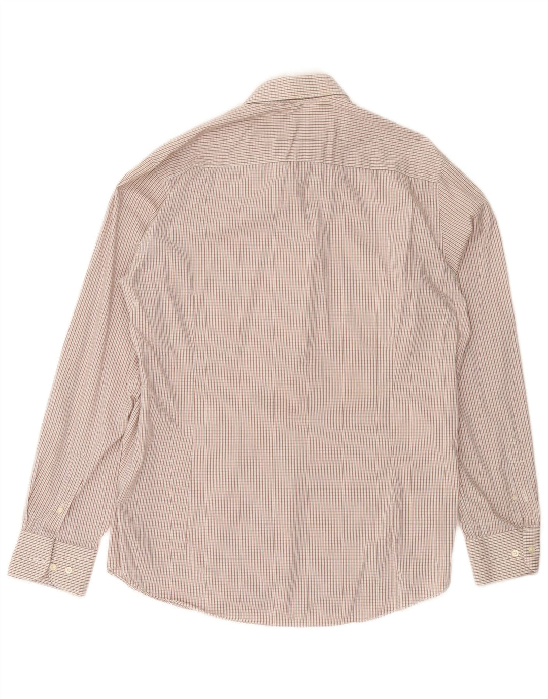 Trussardi Mens Shirt Size 43/44 XL Brown Gingham