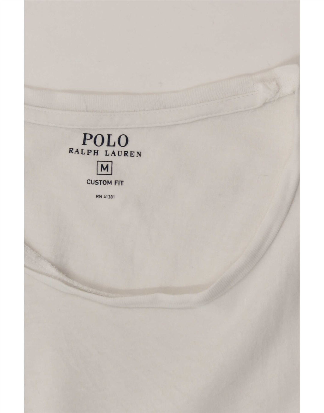 Polo Ralph Lauren Mens Custom Fit T-Shirt Top Medium White