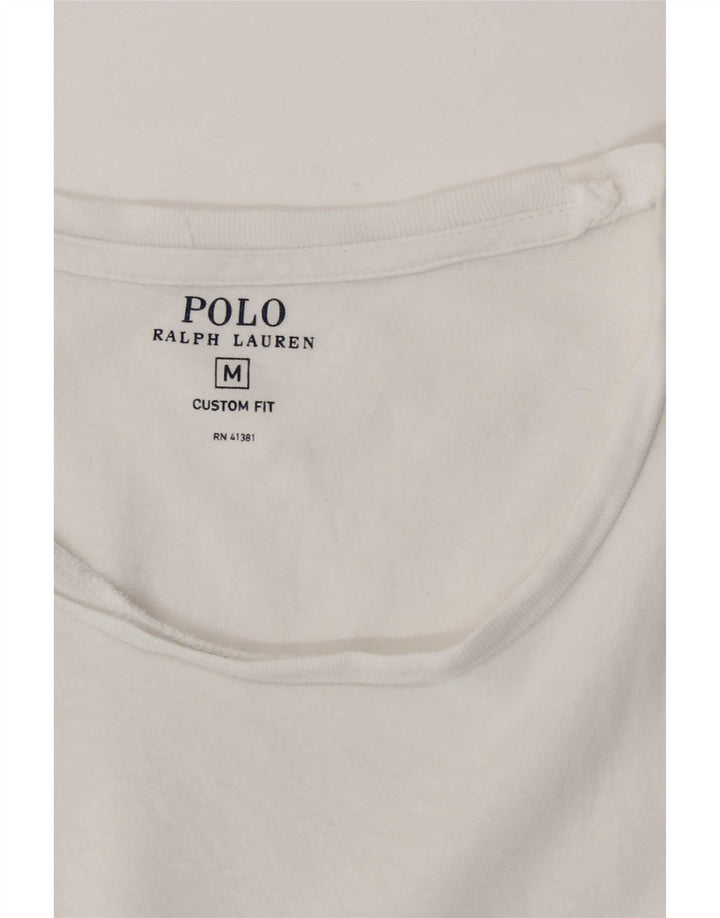 Polo Ralph Lauren Mens Custom Fit T-Shirt Top Medium White