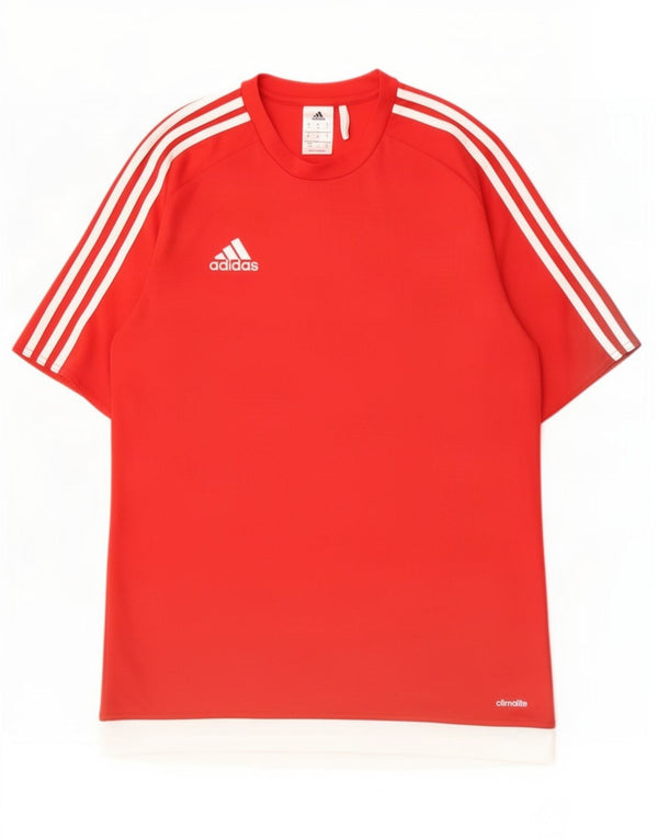 Adidas Uomo Climalite Medium Rosso Colourblock Poliestere