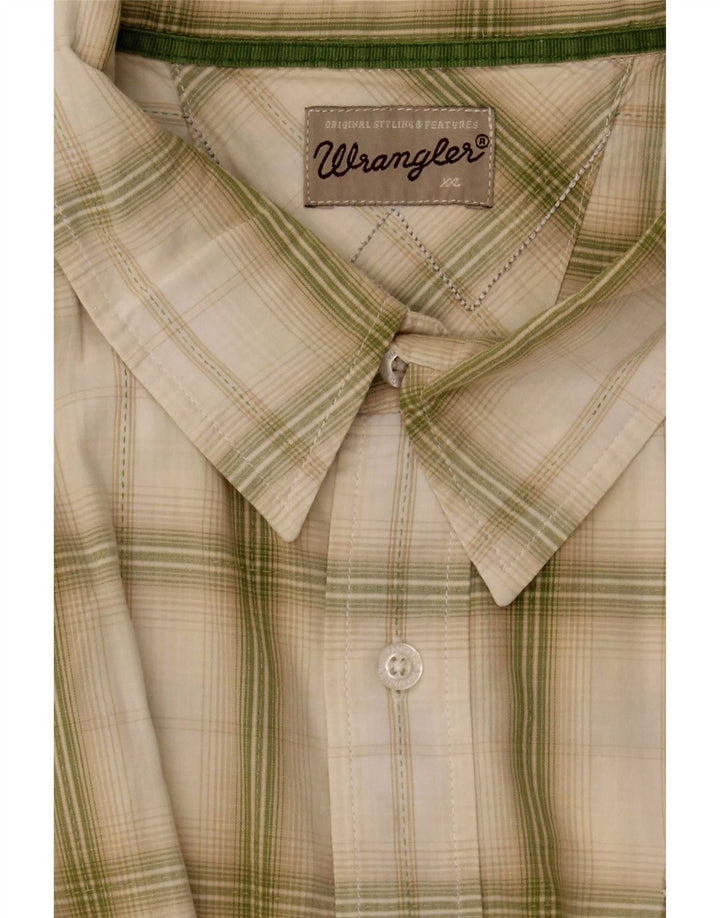 Wrangler Chemise à manches courtes pour homme XL à carreaux verts