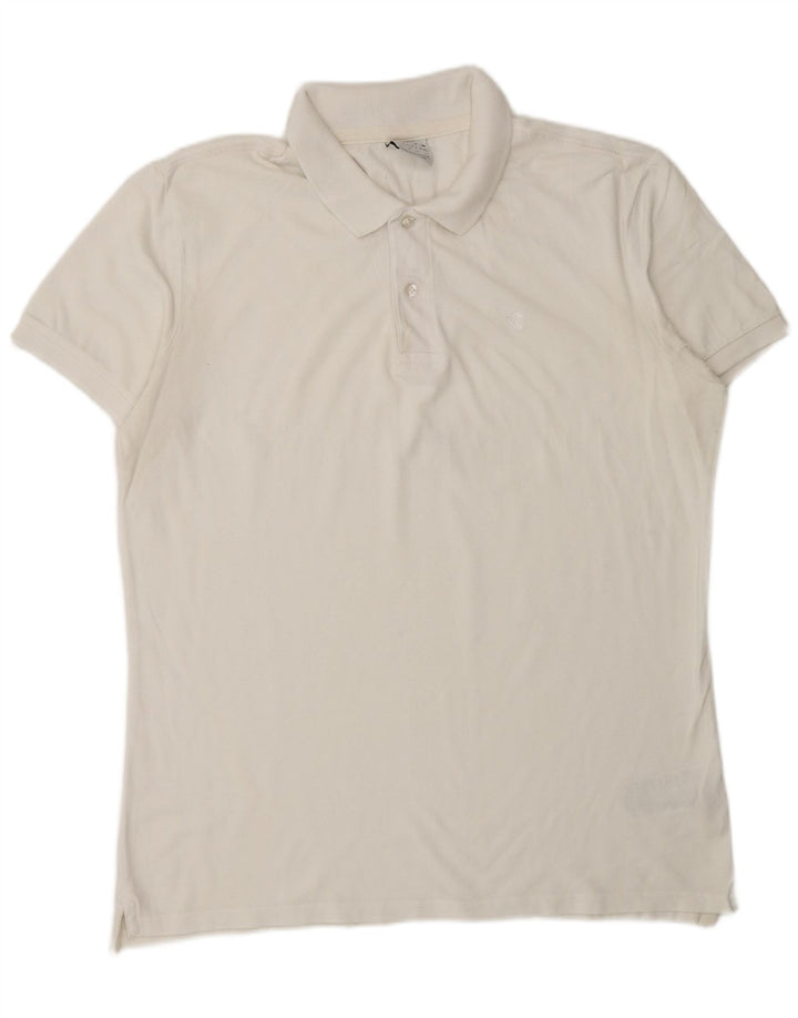DIADORA Mens Polo Shirt 2XL White Cotton
