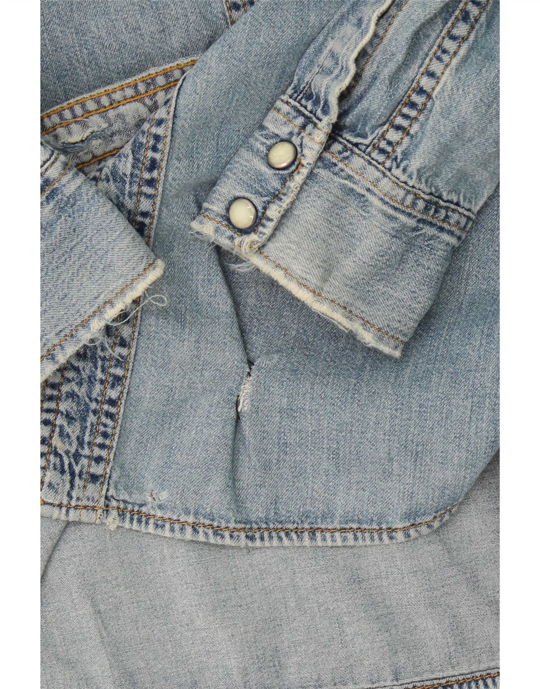 Lee Womens Denim Shirt UK 16 Large Blue Cotton