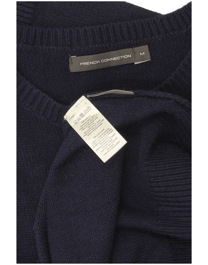FRANSK FORBINDELSE Herre Crew Neck Jumper Sweater Medium Navy Blue Fair Isle
