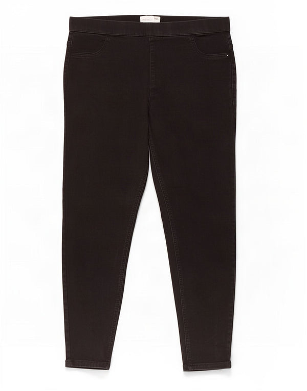 Marks & Spencer Calça Jeans Feminina Crop Jegging Reino Unido 16 Grande W34 L24 Algodão Preto