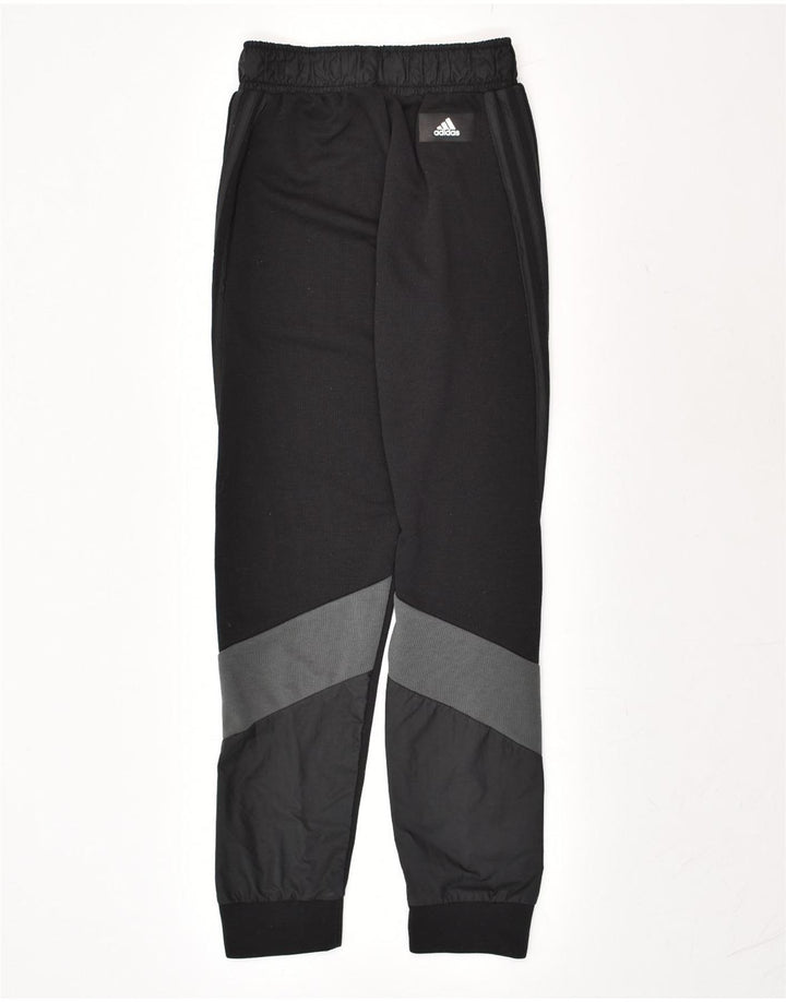 ADIDAS Womens Tracksuit Trousers Joggers UK 6 XS Black Polyester | Vintage Adidas | Thrift | Second-Hand Adidas | Used Clothing | Messina Hembry 