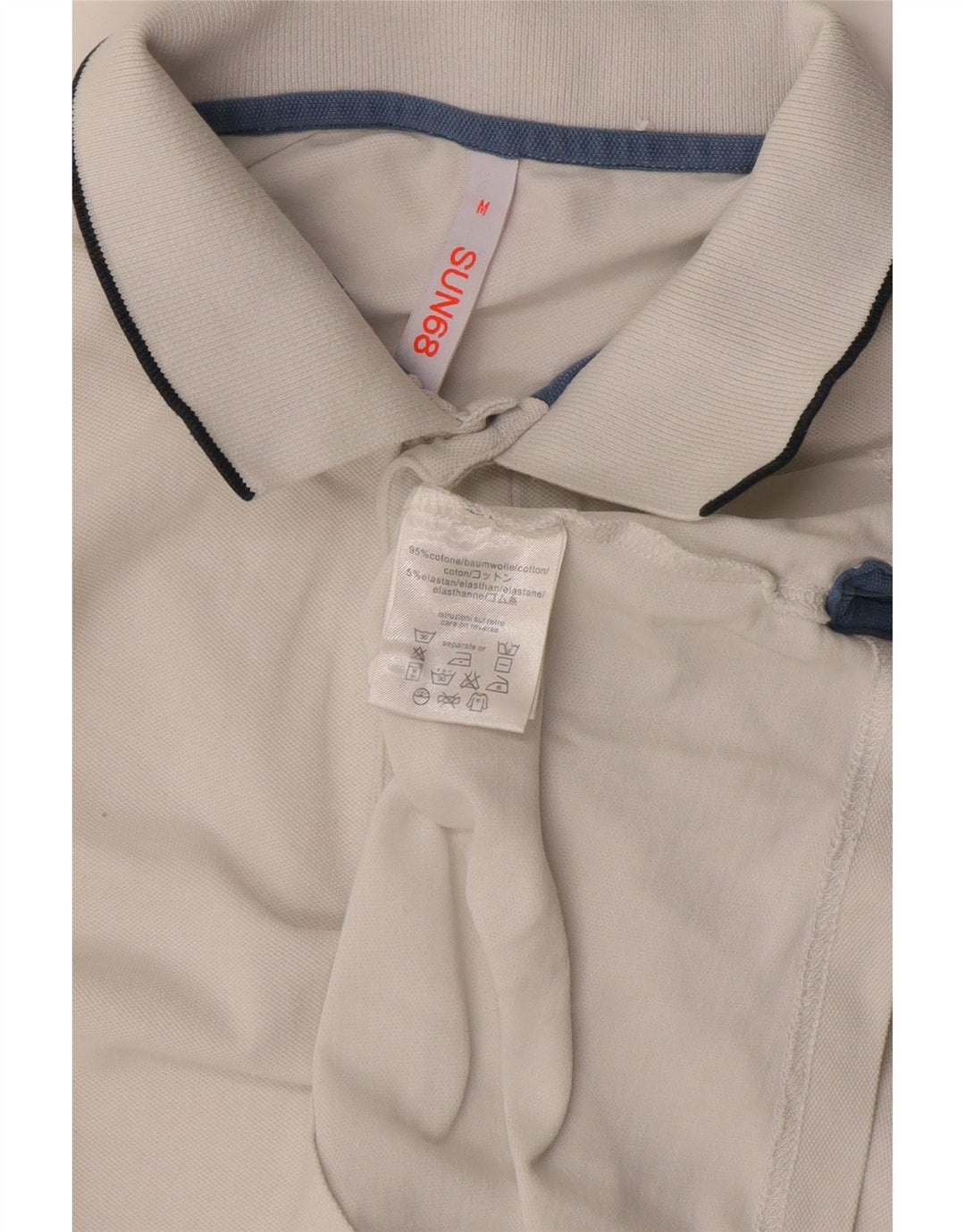 Sun68 Herre poloshirt Medium hvid bomuld