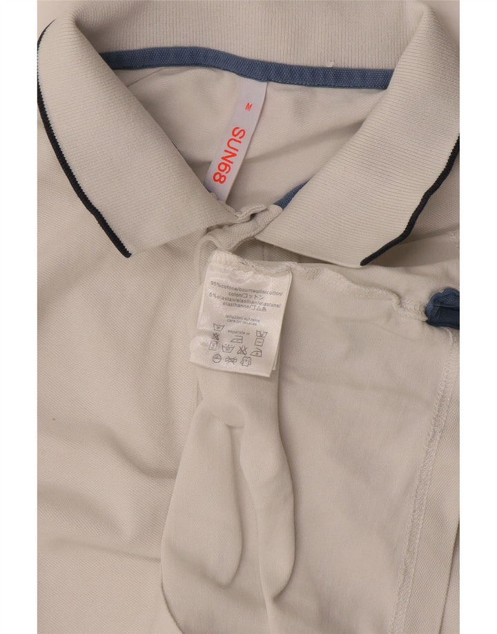 Sun68 Herre poloshirt Medium hvid bomuld