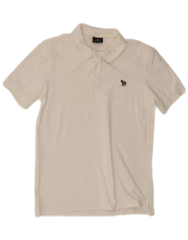 Paul Smith Mens Polo Shirt Small White Cotton