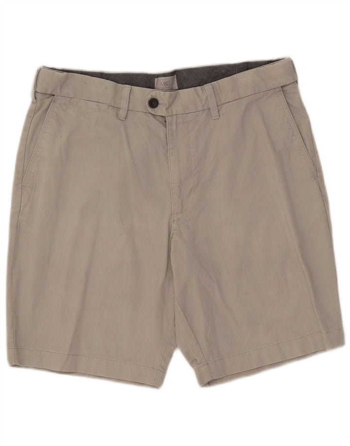 Marks & Spencer Mens Chino Shorts W36 Large Grey Cotton