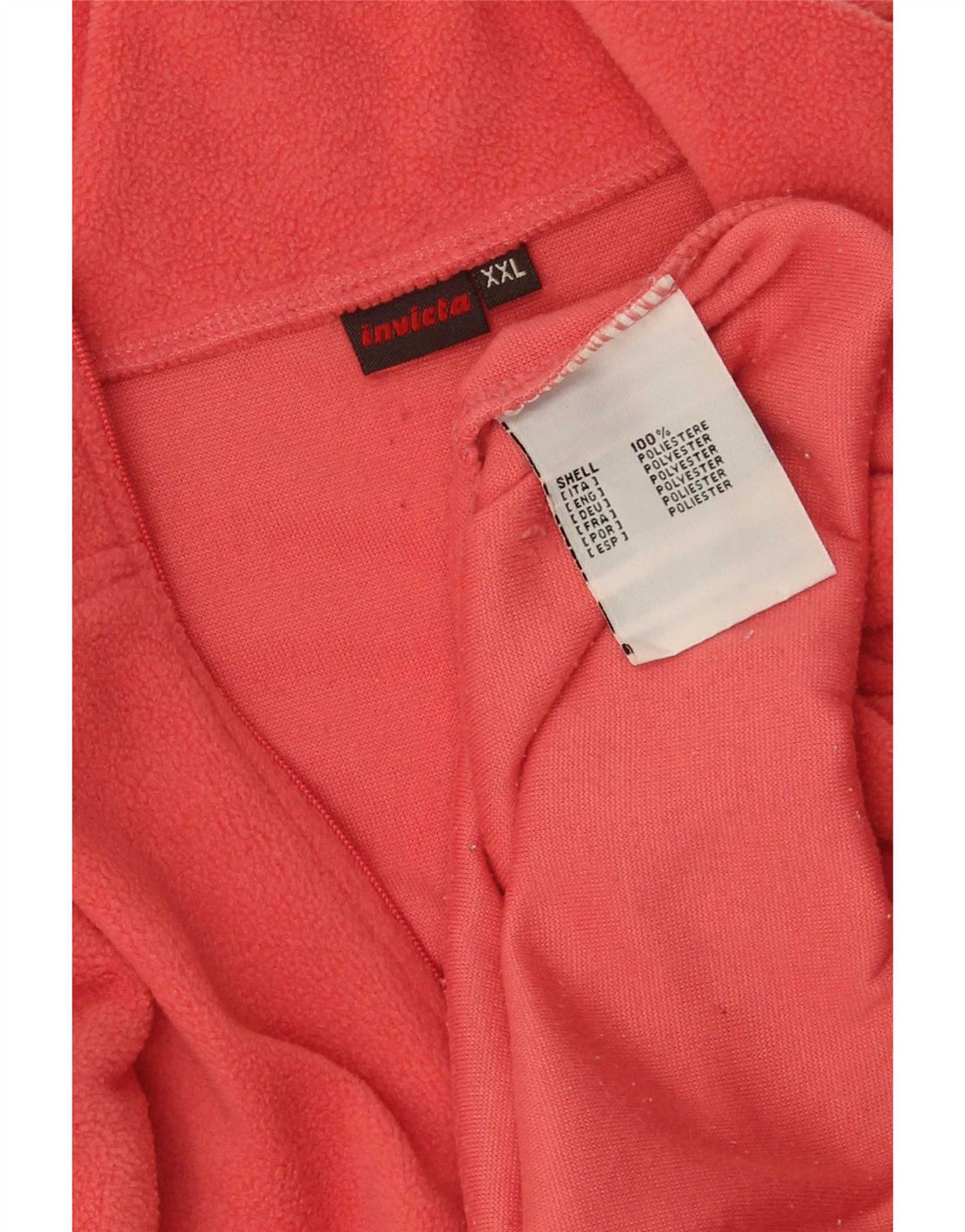 Invicta Damen-Fleecepullover mit Reißverschluss, 2XL, Rot, Polyester