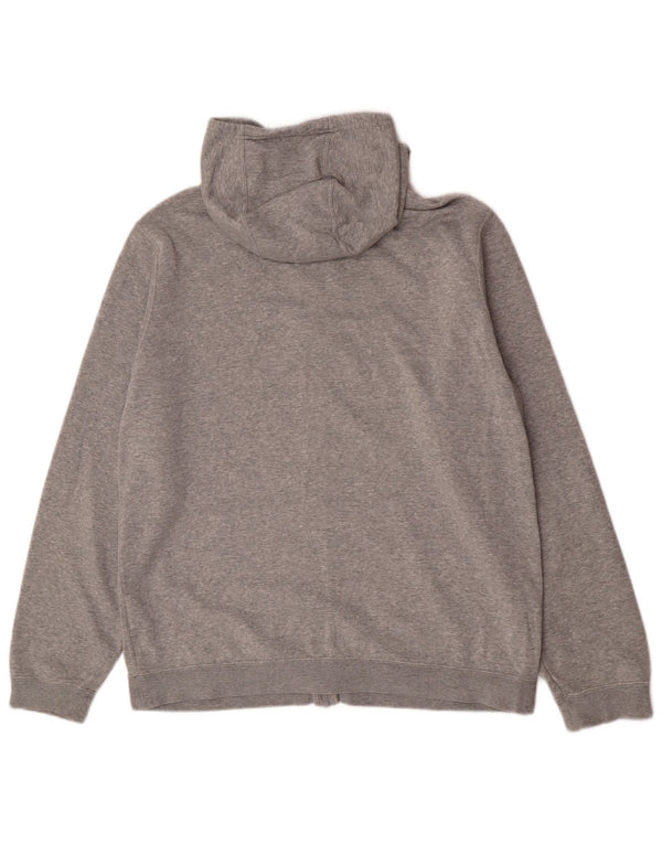 Nike Mens Zip Hoodie Sweater Large Grey Cotton Sports