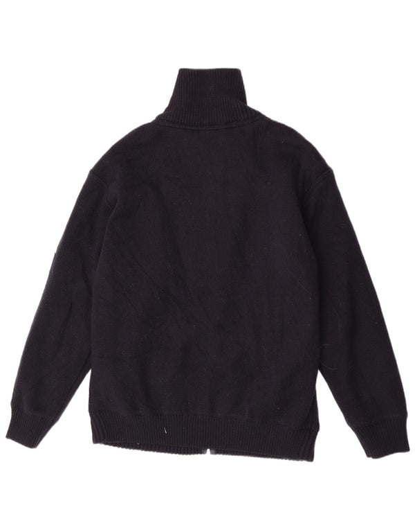 Vintage muški kardigan pulover XL tamnoplava merino vuna