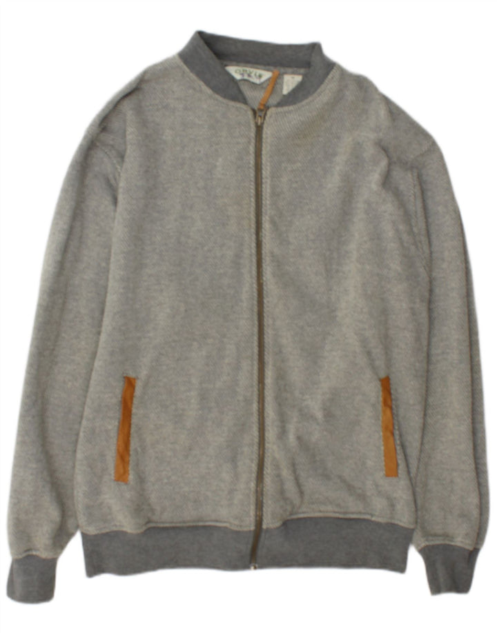 Orvis Herren-Trainingsanzugoberjacke aus mittelgrauer Baumwolle
