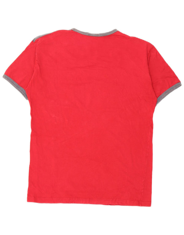 Puma T-Shirt Graphique Top XL Homme Rouge Colorblock Cotton