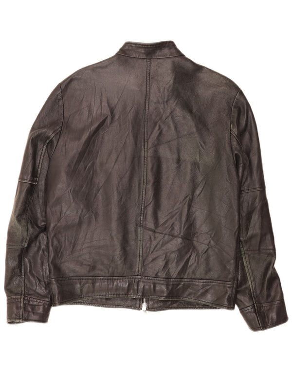 Bata Herren Bomber-Lederjacke IT 50 Medium Schwarz