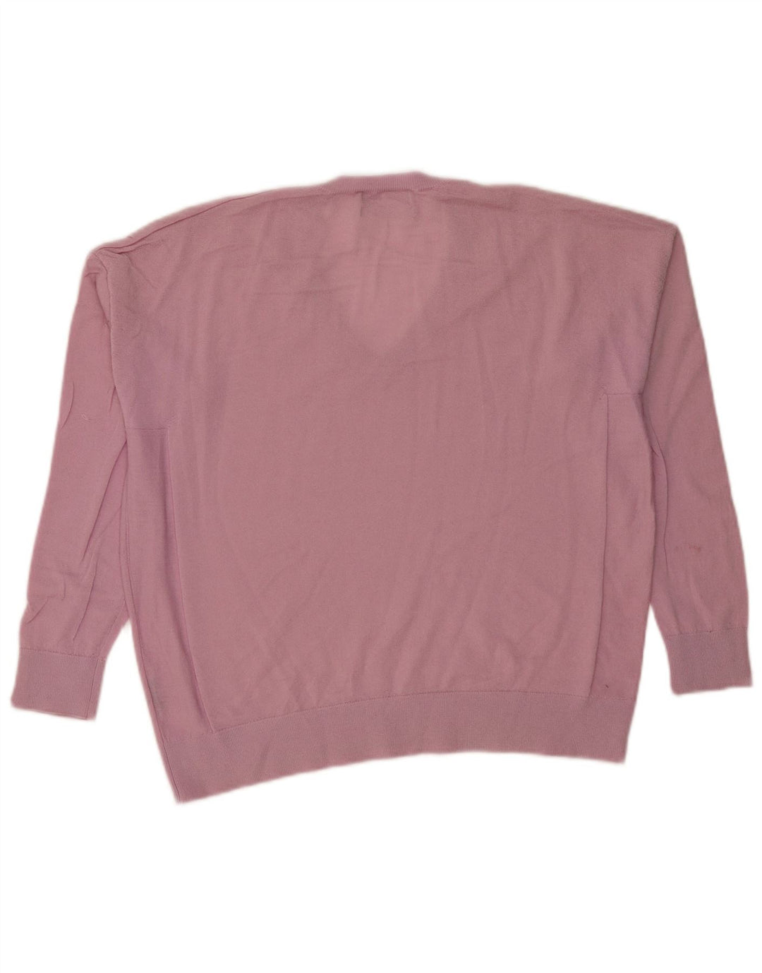 Marks & Spencer Damen-Pullover in Übergröße mit V-Ausschnitt, Gr. 14, Mittelrosa