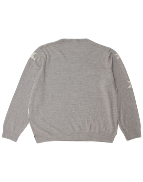 Marks & Spencer Womens Crew Neck Jumper Sweater UK 16 Large Grey