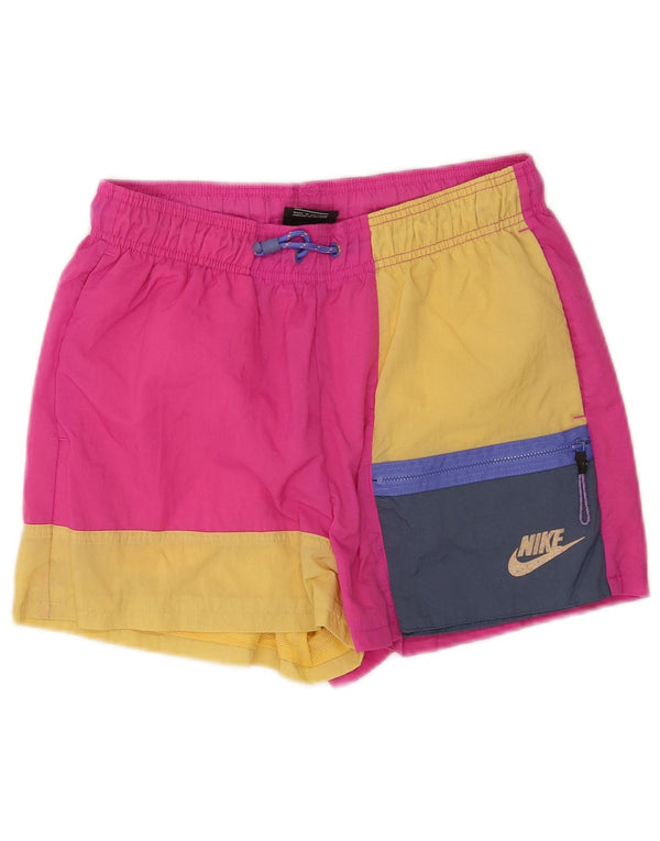 Nike Mens Sport Shorts Medium Pink Colourblock Nylon