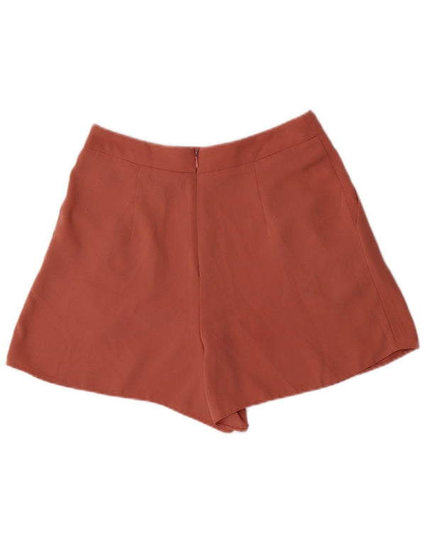 Topshop Damen High Waist Pegged Hot Pants UK 10 Small W26 Rosa Polyester