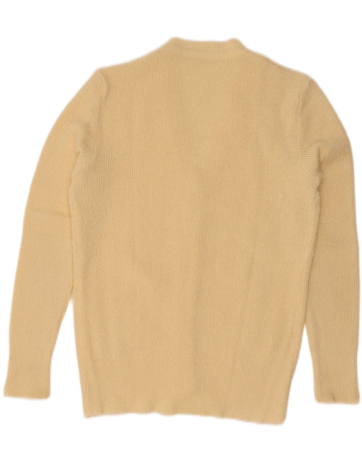 Vintage Womens Cardigan Sweater UK 12 Medium Yellow