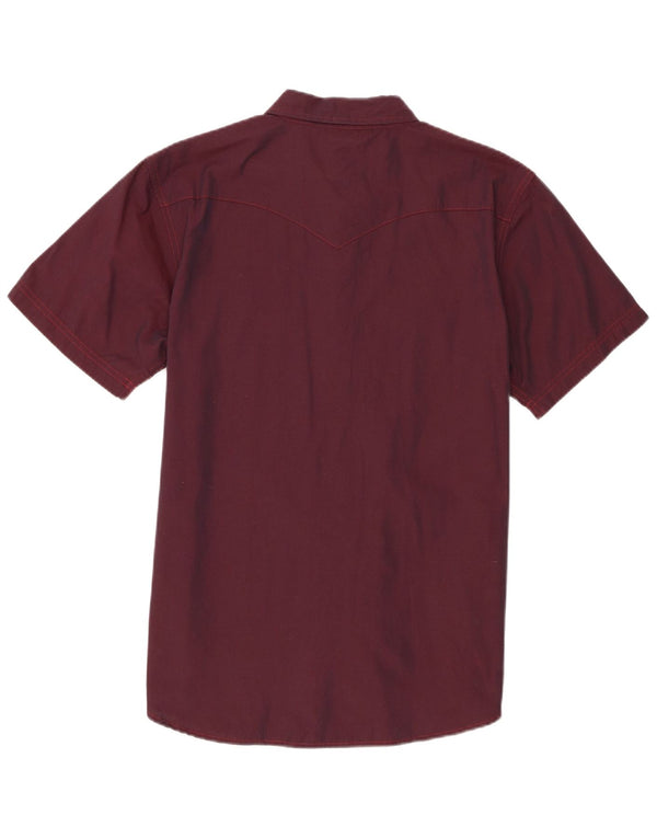 Levi's Mens Short Sleeve Shirt Large Maroon Cotton