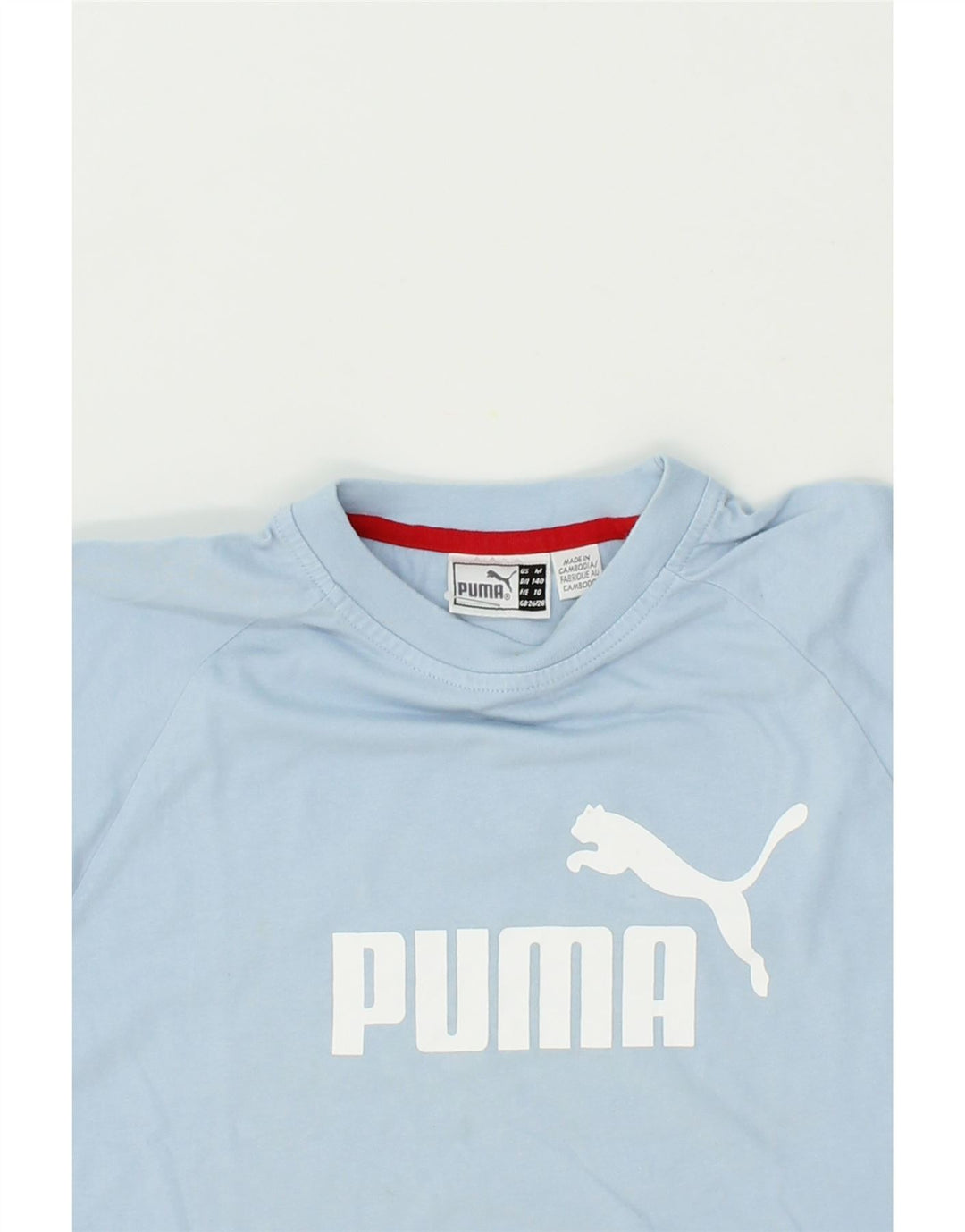 PUMA Boys Graphic Top Long Sleeve 9-10 Years Medium  Blue Cotton Vintage Puma and Second-Hand Puma from Messina Hembry 